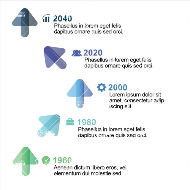 Infographic Templates Collection - Vector, Photoshop, PowerPoint, Google Slides - Vector Timeline Infographic Template with Arrows